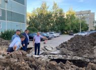 Порыв трубы ХВС в Дальнем Засвияжье устраняли в два этапа