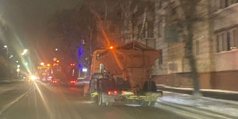 В Ульяновске за сутки использовано свыше 600 тонн противогололёдных материалов
