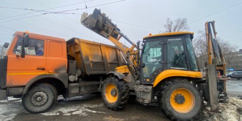 За воскресенье с улиц Ульяновска вывезли 65 самосвалов снега