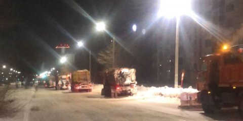 За ночь с улиц Ульяновска вывезено 1450 кубометров снега
