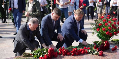 В Ульяновске прошёл торжественный митинг в честь разгрома советскими войсками немецко-фашистских войск в Курской битве