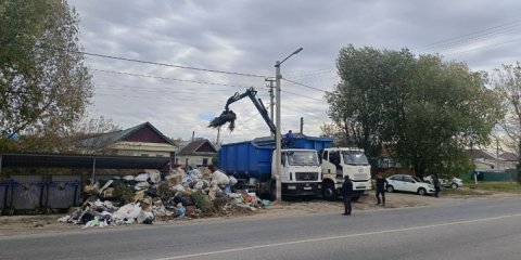 В посёлке Белый Ключ Железнодорожного района ликвидировали несанкционированную свалку коммунальных отходов