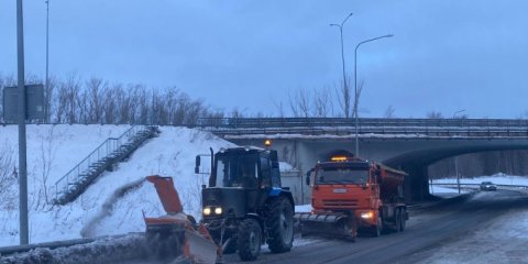 Ночью для посыпки ульяновский улиц использовано 66 тонн пескосоляной смеси