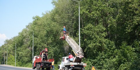 В Ульяновске возобновлён монтаж освещения на Сельдинском шоссе