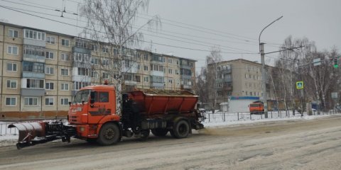 Для борьбы с гололёдом в Ульяновске использовано 198 тонн пескосоляной смеси