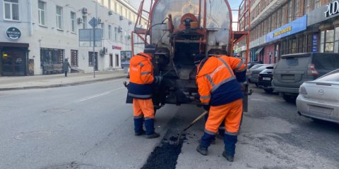За 6 февраля ямочный ремонт в Ульяновске проведён на 13 улицах