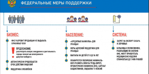 Поддержка бизнеса и граждан: меры федеральных и региональных властей