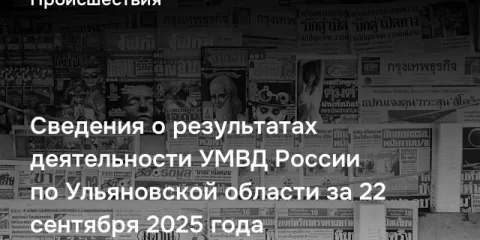 Сведения о результатах деятельности УМВД России по Ульяновской области за 22 сентября 2025 года