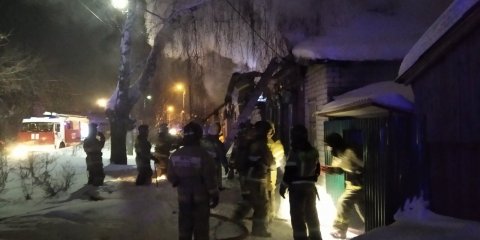 В Железнодорожном районе Ульяновска горел частный дом