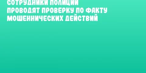 Сотрудники полиции проводят проверку по факту мошеннических действий