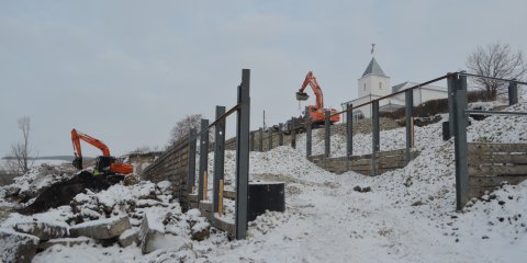 В ульяновском селе Арское завершаются работы по укреплению оползневого склона