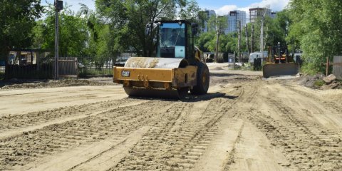 На «минаевском» мосту завершили отсыпку песчаного основания будущей кольцевой развязки