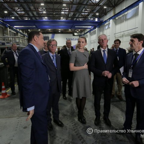 В Ульяновской области состоялся пуск оборудования для производства лопастей ветроустановок