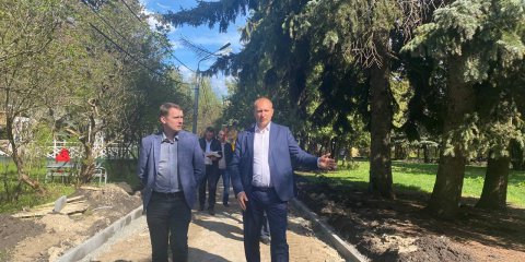 В ульяновском парке "Семья" обновляют фонтан, пешеходные дорожки и уличное освещение