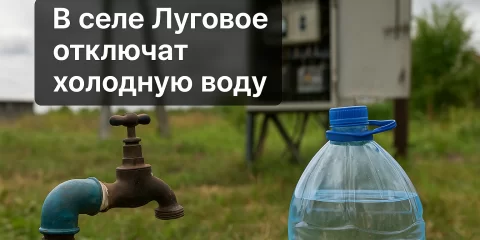 В селе Луговое на два часа отключат холодную воду: названа причина и время