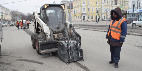 Ульяновские дорожники ремонтируют маршрут областной эстафеты