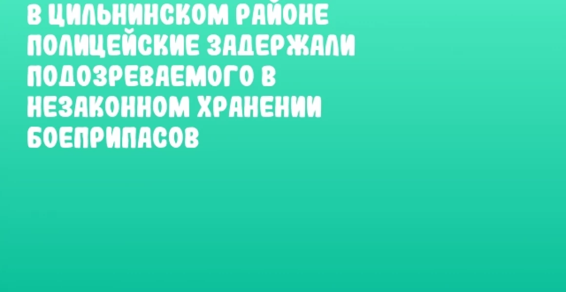 В Цильнинском районе полицейские задержали подозреваемого в незаконном хранении боеприпасов В Цильнинском районе полицейские задержали подозреваемого в незаконном хранении боеприпасов