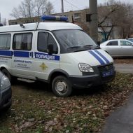 Полиция в Ульяновске паркуется на газоне. Фото