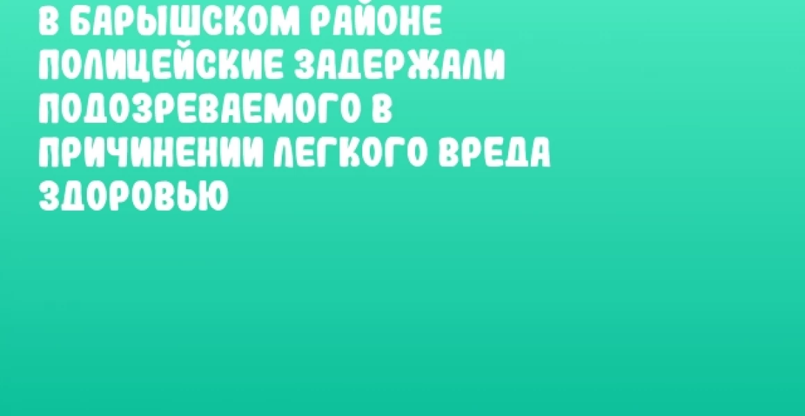 В Барышском районе полицейские задержали подозреваемого в причинении легкого вреда здоровью