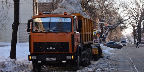 С начала зимы с улиц Ульяновска вывезено почти девять с половиной тысяч самосвалов снега
