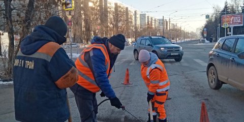 В Ульяновске начат ремонт дорог холодным асфальтом