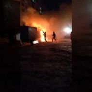 Сгорел автомобиль в районе Юго-Запада на ул.Игошина. Видео