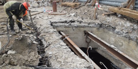 На «минаевском» мосту разбирают пролёты и обустраивают пешеходный тоннель