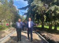 В ульяновском парке "Семья" обновляют фонтан, пешеходные дорожки и уличное освещение