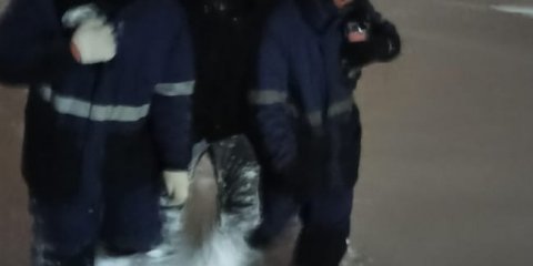 В Ульяновске спасли замерзающего на Волге человека