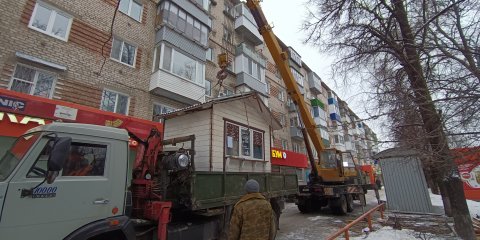 Ульяновск продолжают очищать от самовольно установленных киосков