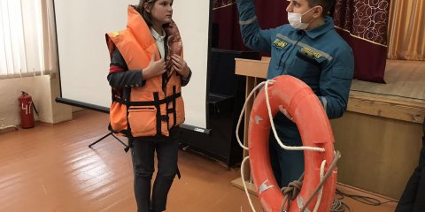Ульяновским школьникам рассказали о правилах безопасного поведения на льду