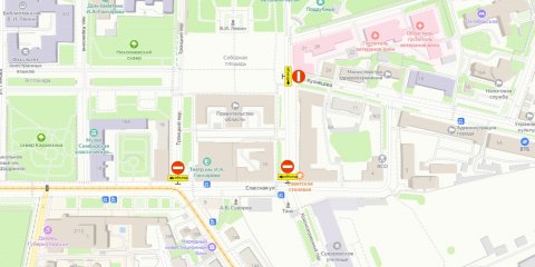 На новогодние праздники в центре Ульяновска ограничат движение транспорта