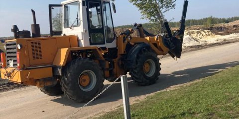 На улице Шигаева началась пересадка деревьев