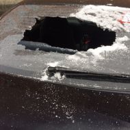 Расстреляли 3 автомобиля на ул.Варейкиса в Ульяновске