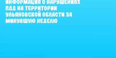 Информация о нарушениях ПДД на территории Ульяновской области за минувшую неделю