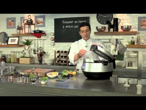 Кулинария: Рецепт кальмара с гороховым крем-супом от Бруно Марино