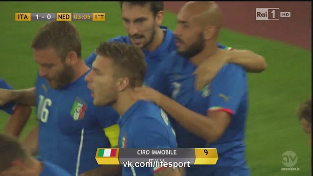 Видео Италия 1:0 Нидерланды | Гол Иммобиле HD